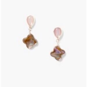 Abalone Clover Drop Earrings